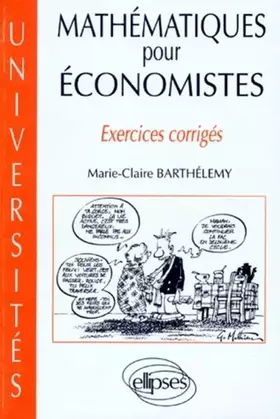 Couverture du produit · Mathématiques pour économistes : Exercices corrigés