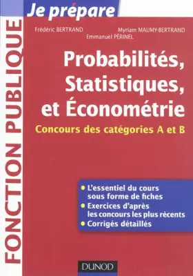 Couverture du produit · Probabilités, Statistiques et Econométrie - Concours des catégories A et B