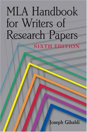 Couverture du produit · Mla Handbook for Writers of Research Papers