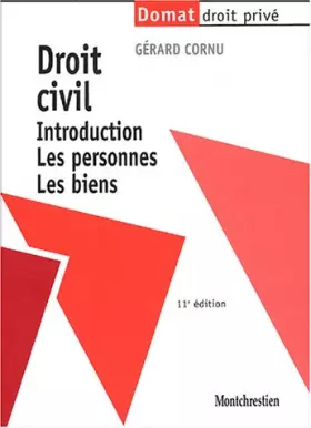 Couverture du produit · Droit civil : Introduction. Les personnes. Les biens