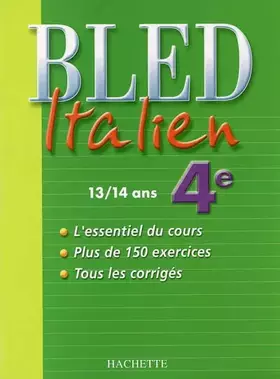 Couverture du produit · Bled italien 4e : 13/14 ans