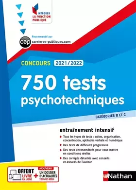 Couverture du produit · 750 tests psychotechniques