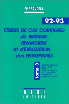 Couverture du produit · ETUDES CAS DE GESTION FINANCIERE. Tome 3