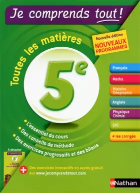 Couverture du produit · Je comprends tout - Tout en un 5ème - Nouveau programme 2016