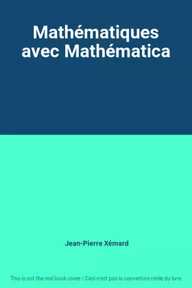Couverture du produit · Mathématiques avec Mathématica