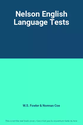 Couverture du produit · Nelson English Language Tests