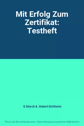 Couverture du produit · Mit Erfolg Zum Zertifikat: Testheft