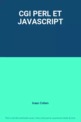 Couverture du produit · CGI PERL ET JAVASCRIPT