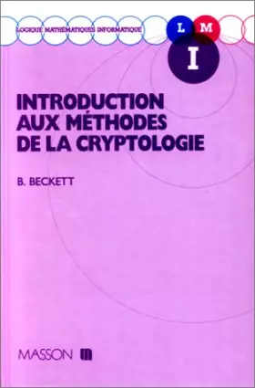 Couverture du produit · Introduction aux méthodes de la cryptologie