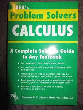 Couverture du produit · Calculus Problem Solver (Problem Solvers Solution Guides)