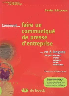 Couverture du produit · Comment faire un communiqué de presse d'entreprise: ... en 6 langues