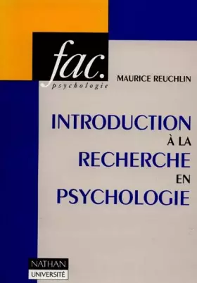 Couverture du produit · Introduction à la recherche en psychologie