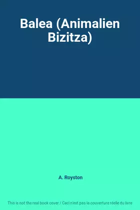Couverture du produit · Balea (Animalien Bizitza)