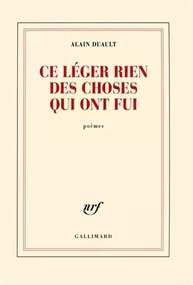Couverture du produit · Ce léger rien des choses qui ont fui