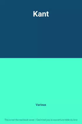 Couverture du produit · Kant