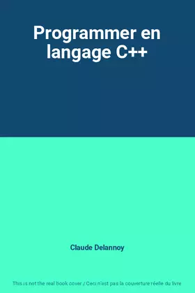 Couverture du produit · Programmer en langage C++