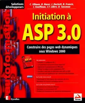 Couverture du produit · Initiation à Asp 3.0