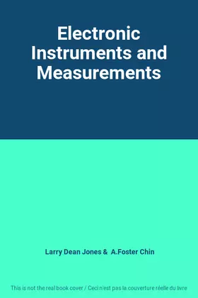 Couverture du produit · Electronic Instruments and Measurements