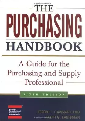 Couverture du produit · The Purchasing Handbook: A Guide for the Purchasing and Supply Professional