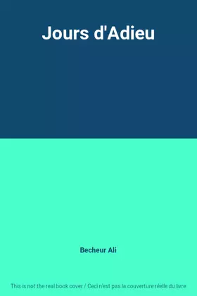 Couverture du produit · Jours d'Adieu