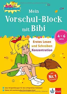 Couverture du produit · Mein Vorschul-Block mit Bibi Blocksberg: Erstes Lesen und Schreiben, Konzentration. 4 - 6 Jahre
