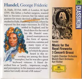 Couverture du produit · Music For The Royal Fireworks / 3 Concerti Grossi