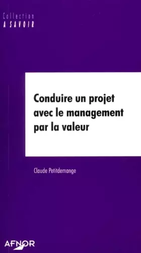 Couverture du produit · Conduire un projet avec le management par la valeur