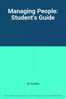 Couverture du produit · Managing People: Student's Guide