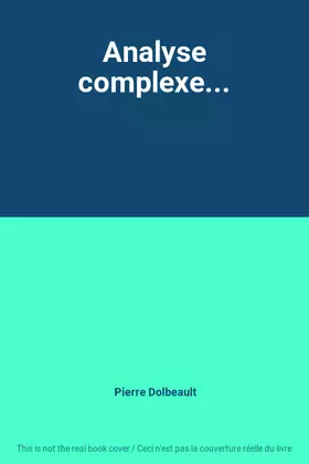 Couverture du produit · Analyse complexe...