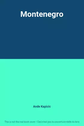 Couverture du produit · Montenegro