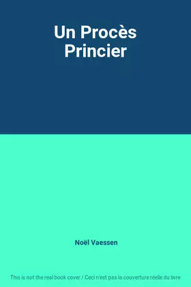 Couverture du produit · Un Procès Princier