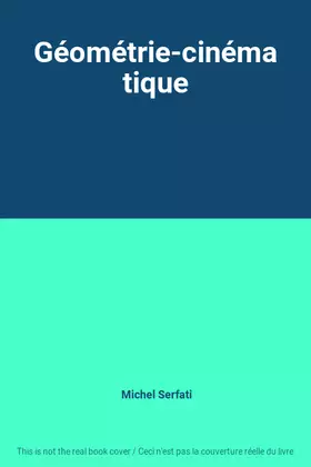 Couverture du produit · Géométrie-cinématique
