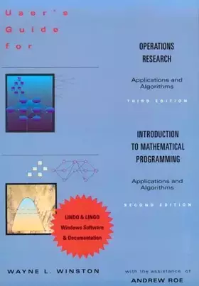 Couverture du produit · User's Guide to Operations Research / Introduction to Mathematical Programming
