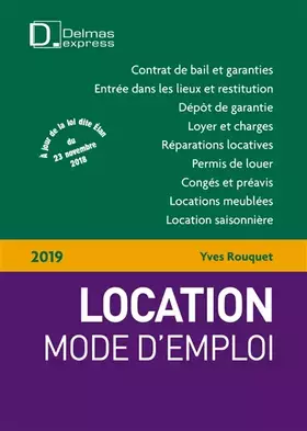 Couverture du produit · Location mode d'emploi