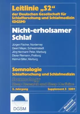 Couverture du produit · Nicht-erholsamer Schlaf Leitlinie "S2" der Deutschen Gesellschaft für Schlafforschung und Schlafmedizin