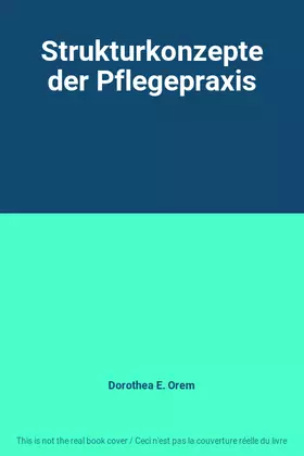 Couverture du produit · Strukturkonzepte der Pflegepraxis