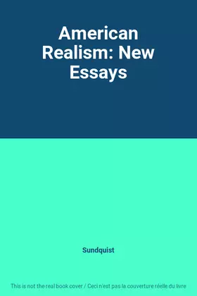 Couverture du produit · American Realism: New Essays