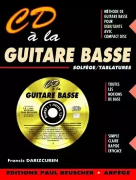 Couverture du produit · CD a la guitare basse F. Darizcuren méthode de basse débutant + cd