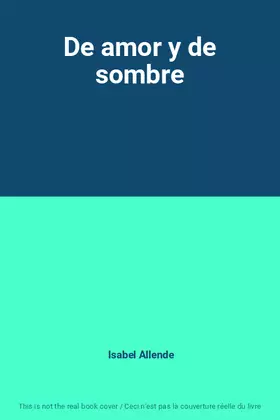 Couverture du produit · De amor y de sombre
