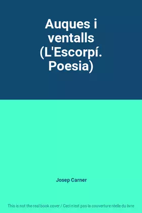 Couverture du produit · Auques i ventalls (L'Escorpí. Poesia)