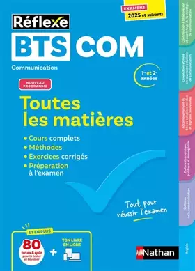 Couverture du produit · Toutes les matières - BTS Communication - Réflexe - Examen 2026