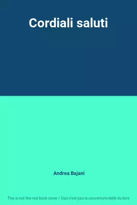 Couverture du produit · Cordiali saluti