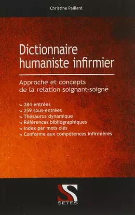 Couverture du produit · Dictionnaire humaniste infirmier - Approche et concepts de la relation soignant-soigné
