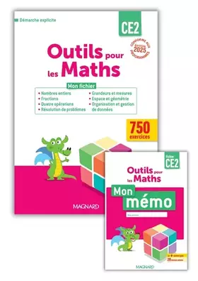 Couverture du produit · Outils pour les Maths CE2 par domaine (2025) - Fichier de l'élève + Mémo