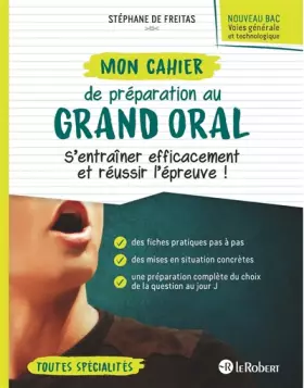Couverture du produit · Mon cahier de préparation au Grand oral du bac