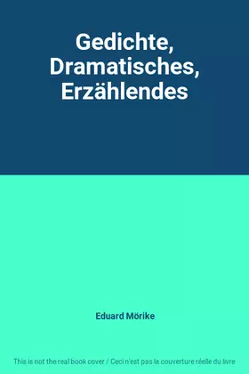 Couverture du produit · Gedichte, Dramatisches, Erzählendes