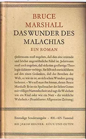 Couverture du produit · Das Wunder des Malachias