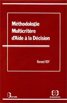 Couverture du produit · Méthodologie multicritère d'aide à la décision
