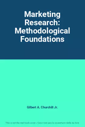 Couverture du produit · Marketing Research: Methodological Foundations
