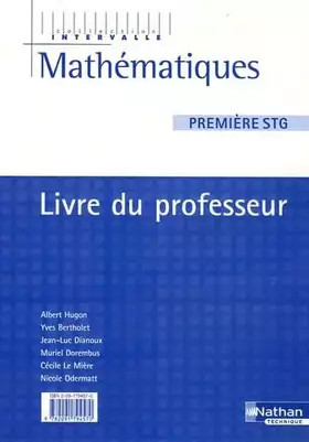 Couverture du produit · Mathématiques 1e STG: Livre du professeur